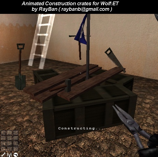Animated construction crates