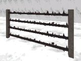 Barbed wire fence