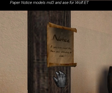 Paper notice models