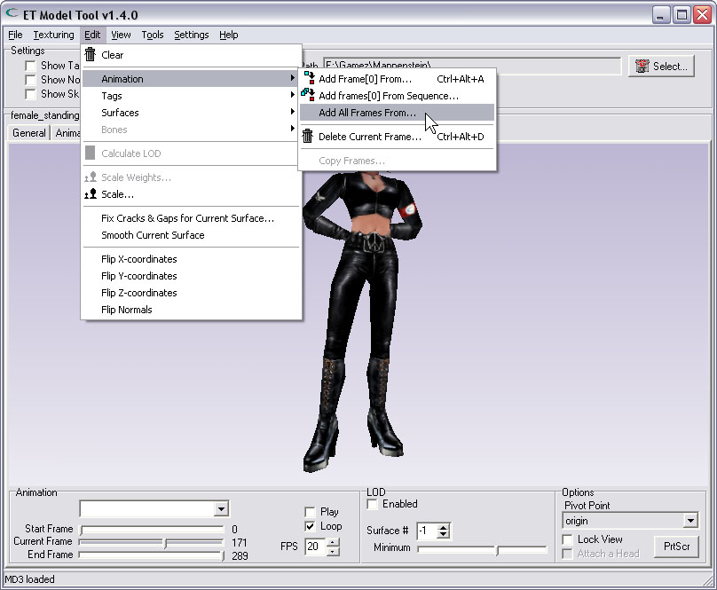 Q3 model tool v1 5 0 screenshot