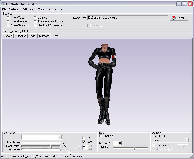 Q3 model tool v1 5 0 screenshot